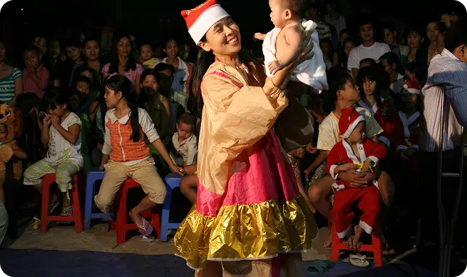 woman holding a baby